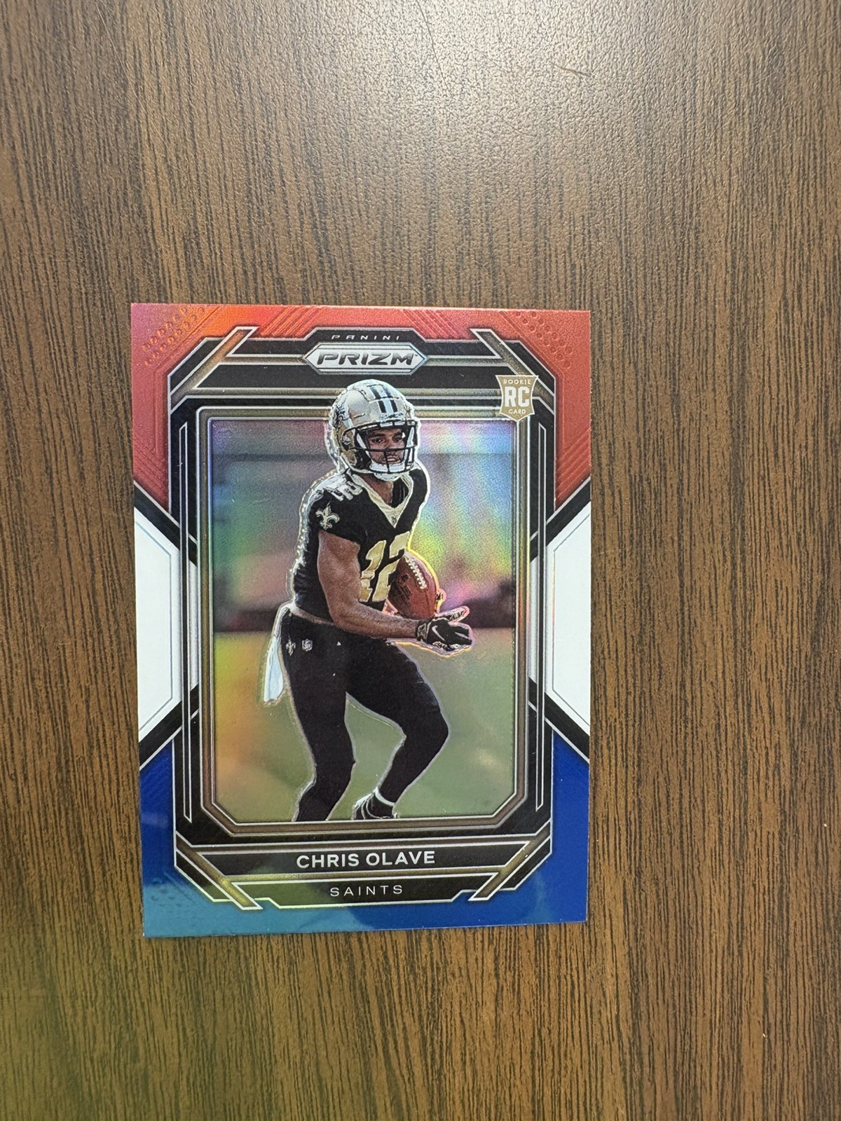 Chris Olave 2022 Prizm Football Red White Blue Prizm Rookie Card RC #310 Saints