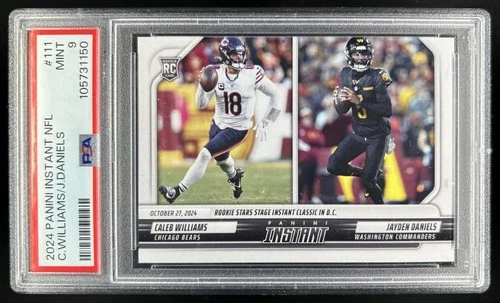 2024 Panini Instant NFL Caleb Williams Jayden Daniels RC Rookie #111 PSA 9