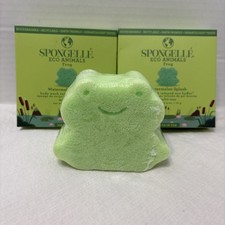 Set of 2 SPONGELLE Eco Animals Frog Watermelon Splash Body Wash Sponge