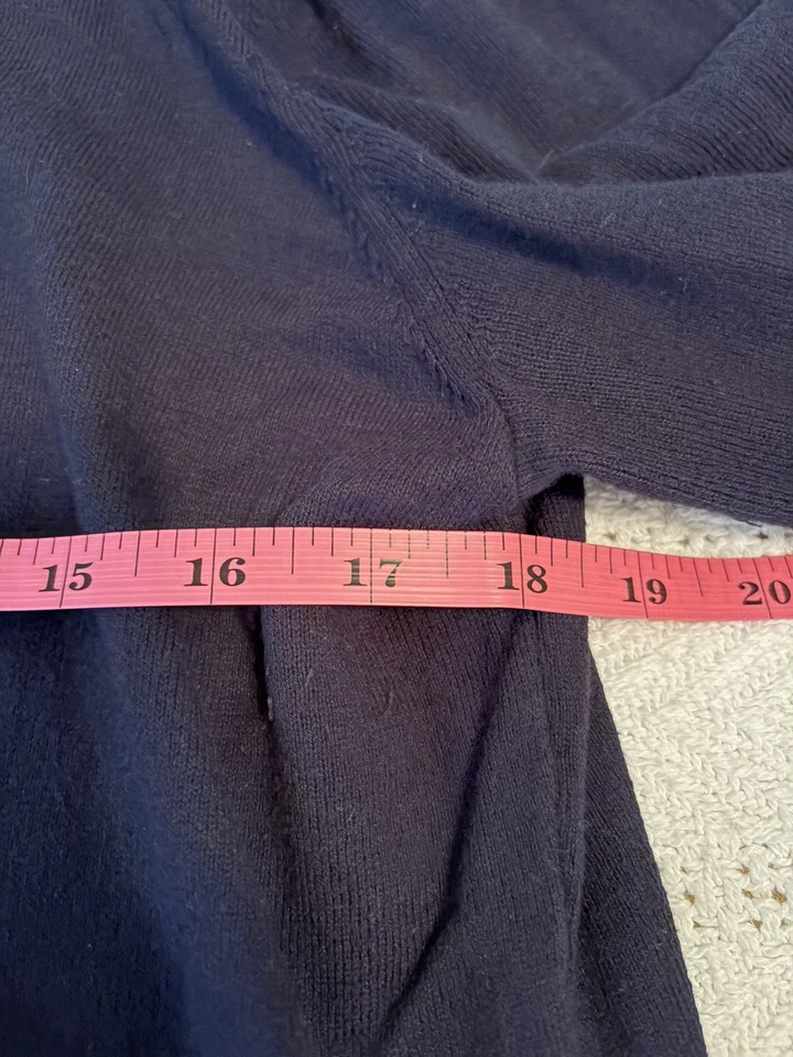 Cárdigan suéter Bass para mujer azul marino talla XL algodón Foto 4 de 4