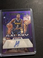 Justin Holiday 2023-24 Panini Obsidian Galaxy Ink Auto Purple Prizm #’d /49