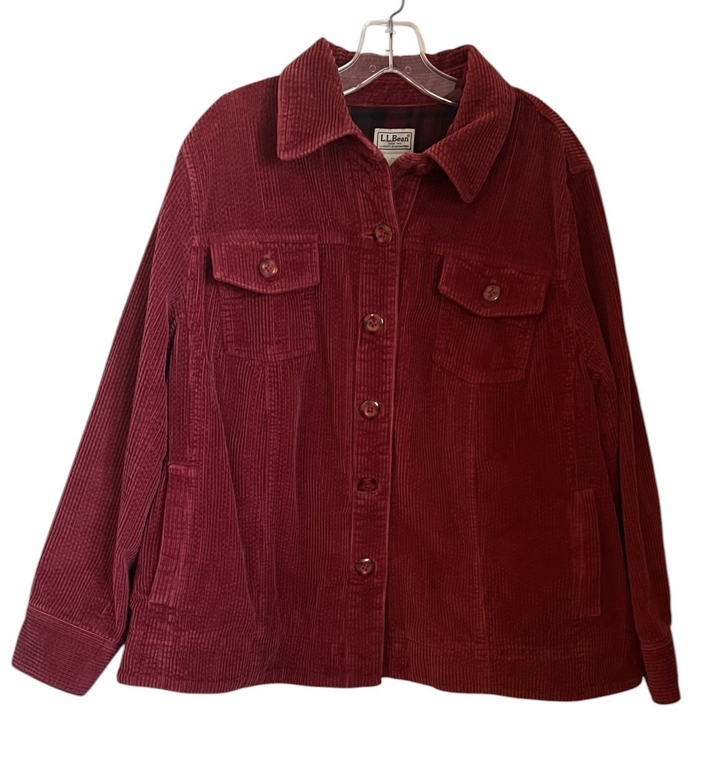 L.L. Bean Maroon Shacket/Jacket Size 2X