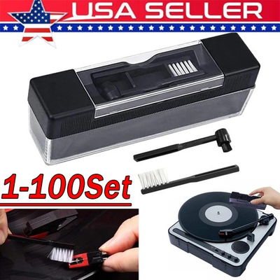 #ad #ad 3in1 Vinyl Record Cleaning Brush Set Stylus Velvet Anti static Cleaner Tool Lot $48.19