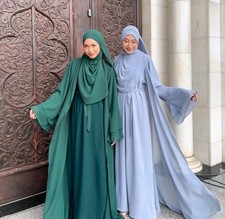 Muslim Women Prayer Full set Abaya with Inner jubah 4 in 1 