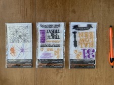 LOT OF 3 - RECOLLECTIONS CLEAR STAMPS - HALLOWEEN - BRAND NEW