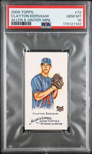 2008 Topps Allen & Ginter #72 Clayton Kershaw Mini PSA 10