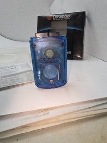WORKING Sega Dreamcast Clear Blue VMU OEM Visual Memory Unit NEW BATTERY'S  #H10