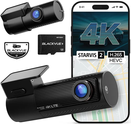 BlackVue DR970X-2CH LTE Plus II Dash Cam 4K Front HD Rear, Built-in LTE 256GB