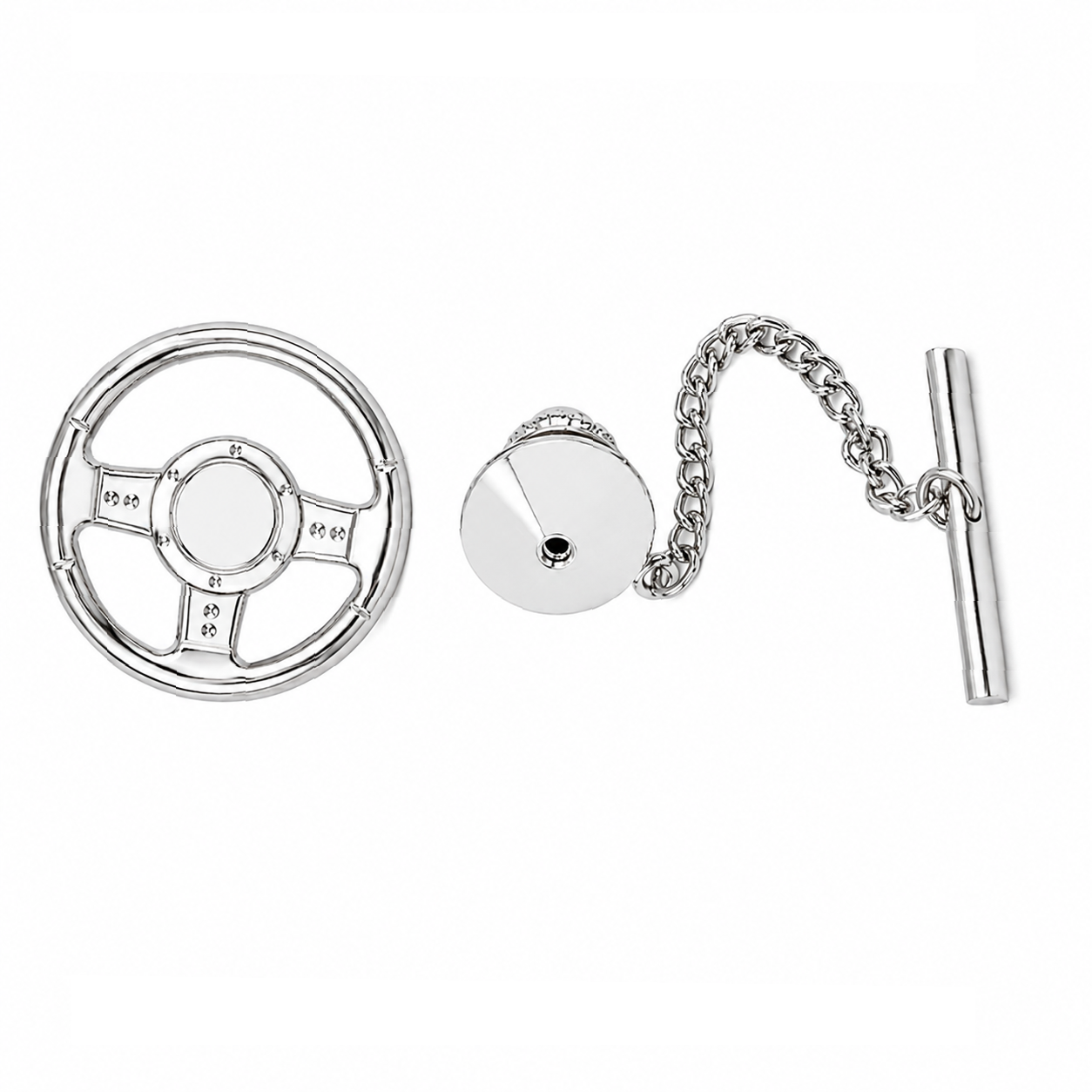 Steering Wheel Tie Pin for Men – Onyx Art TP15 Premium Steering Wheel Tie Tack