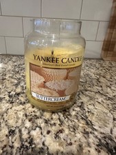 RETIRED- Yankee candle large jar 22oz Butterc...