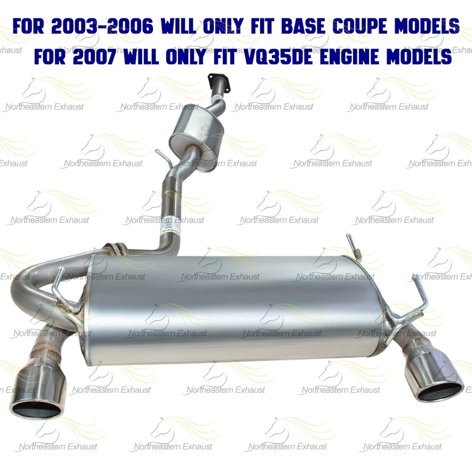 Kit de escape silenciador resonador de acero inoxidable se adapta a: 2003-2007 INFINITI G35 3,5 L Foto 4 de 4