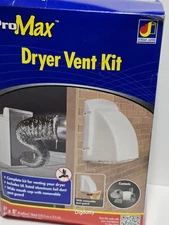 Dundas Jafine- ProMax Dryer Vent Kit, 4" x 8' Proflex Duct W/ 4" Promax Hood