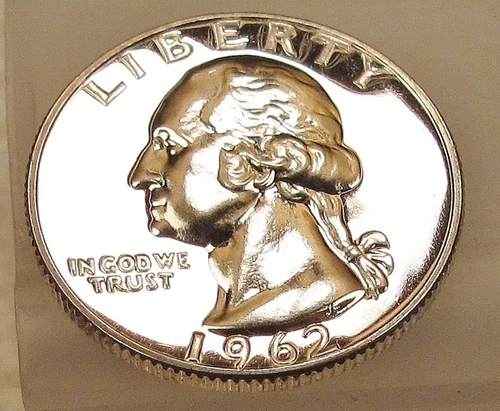 1962 Gem CAMEO Proof Quarter 90% Silver Blazing Original Surfaces    #704 ~ 17