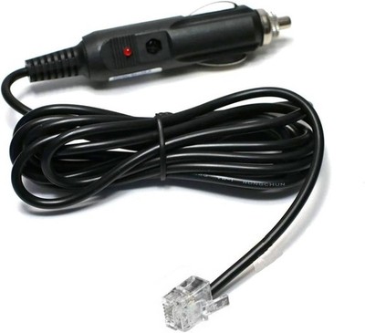 Radar Detector Power Cord, Straight Cord 3.5 meters, Black