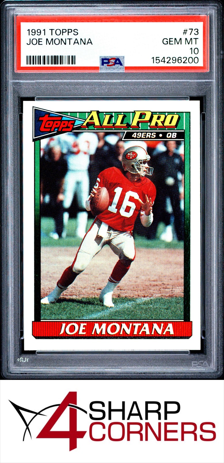 1991 TOPPS #73 JOE MONTANA 49ERS HOF PSA 10