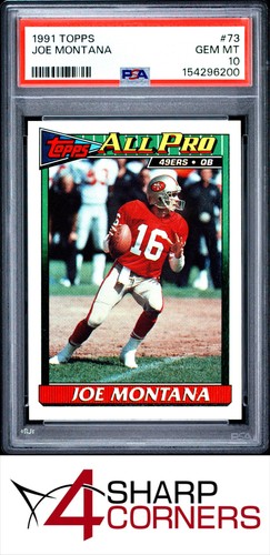 1991 TOPPS #73 JOE MONTANA 49ERS HOF PSA 10