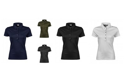 TEE JAYS Poloshirt Damen Ladies Pima Cotton Polo Shirt Kurzarm Slim 1441 NEU
