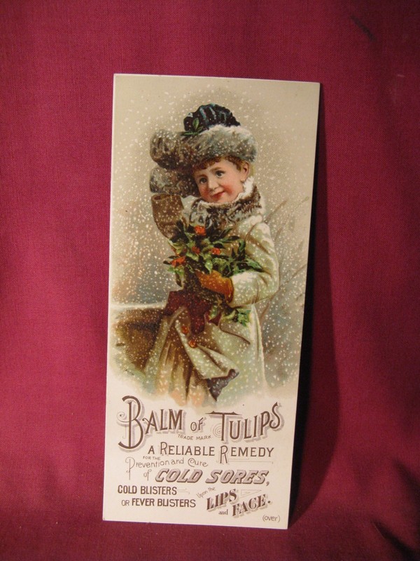 Victorian Medicinal Trade Card Balm Of Tulips