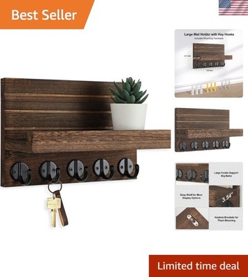 Key Holder for Wall, Decorative Key and Mail Holder with Shelf Has Large Key ...