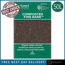 MELCOURT COMPOSTED FINE BARK 50L ORGANIC SOIL CONDITIONER & FINE BARK MULCH NEW 0.51 per litre