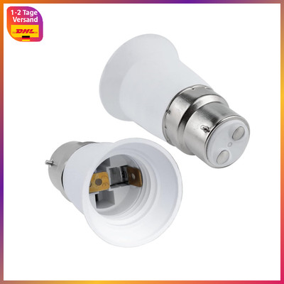 Fassung B22 E27 2-Pin Adapter für Lampen und Leuchten Schalter Zubehör