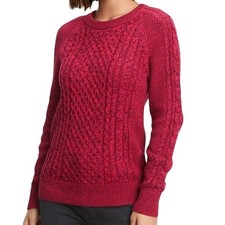 GAP OC Cable Knit Crew Neck Sweater XXL Red Marl Textural Long Sleeves Classic
