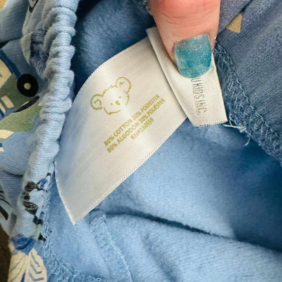 Pantalones de pijama Koala niños azul con estampado de vehículo juguetón niños talla 4T Foto 4 de 4