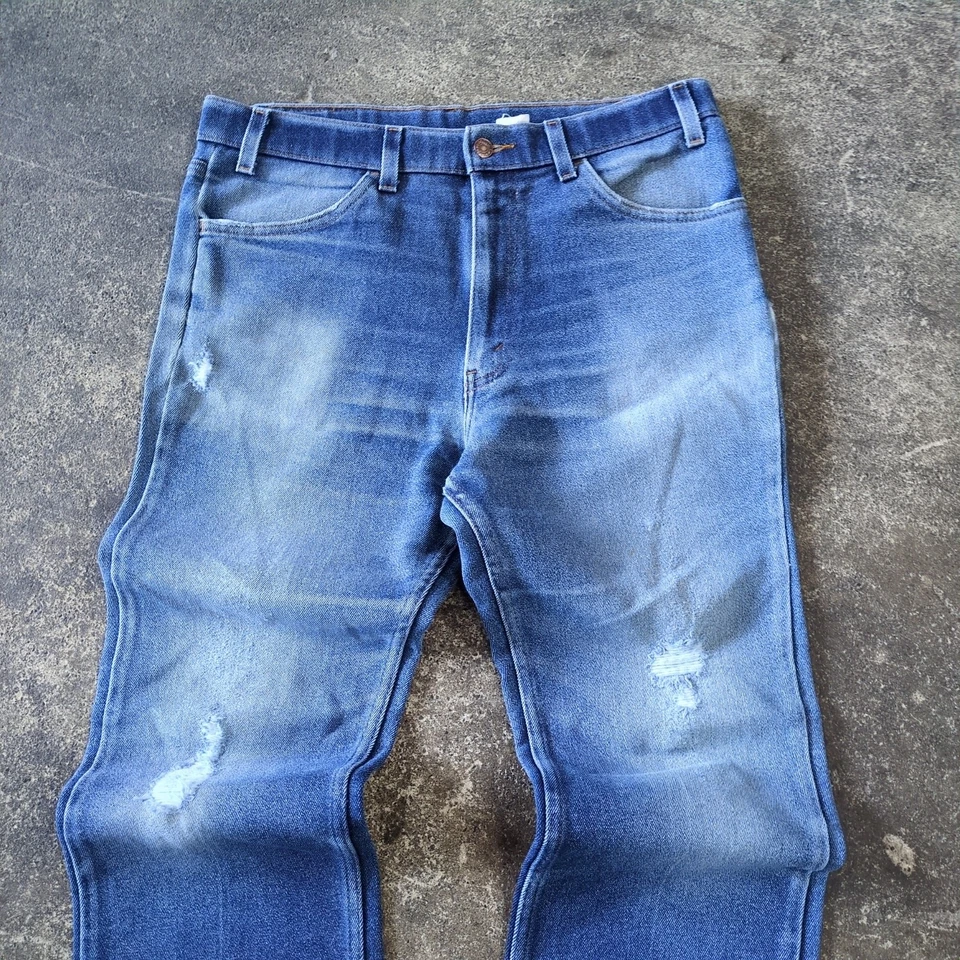 Pantalones de mezclilla vintage Levi's Jeans para hombre 36x32 azules desgastados desteñidos claros años 90 Foto 2 de 4