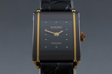 Vintage RADO Diastar 153.0283.3N 18mm Black Dial Quartz Women's Watch From JAPAN