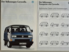 VW T3 Caravelle Verkaufsprospekt 01/1990 28 Seiten +Einleger 12 Seiten