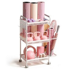 YOTTOY 3-Tier Gym Storage Rack for Home Gym&ndash;Multi-Functional Weight Rack, Dumbbe