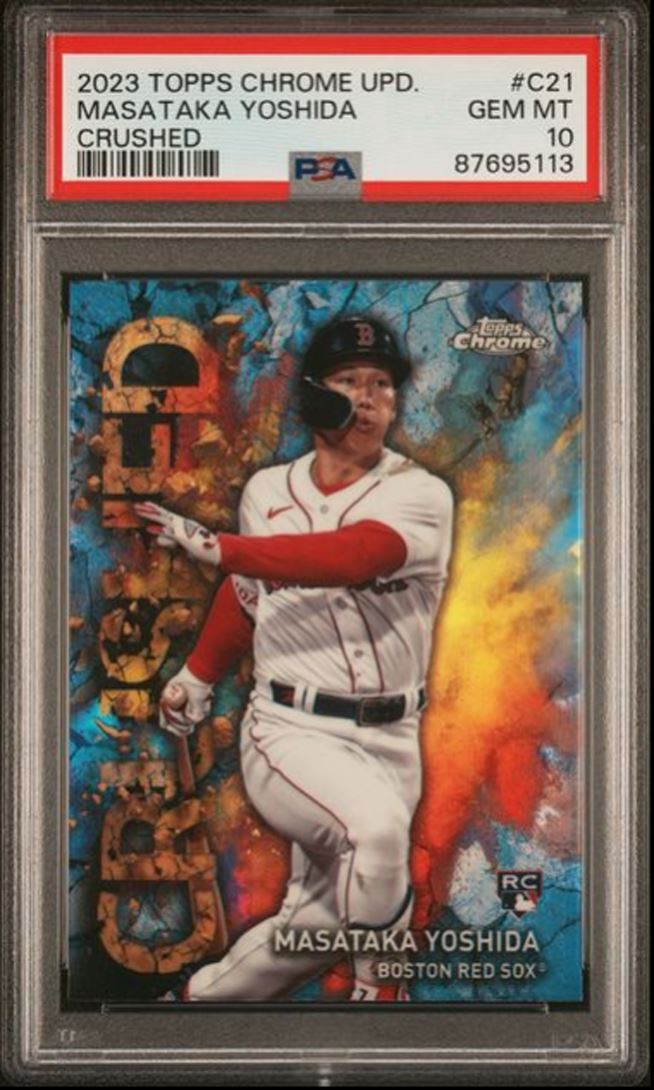 Masataka Yoshida RC 2023 Topps Chrome Update Crushed PSA 10 Boston Red Sox #C-21