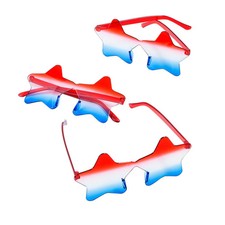 Kids Patriotic Ombre Rimless Star Sunglasses - 12 Pc