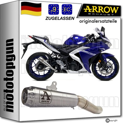 auspuff zugelassen nichrom pro arrow fur yamaha yzf r3 2018 18
