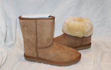 UGG CLASSIC SHORT II Mid-Calf Sheepskin Boots CHESTNUT YOUTH 6 WOMEN'S 7.5-8 NEW