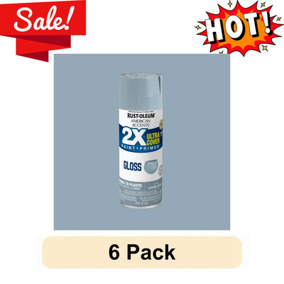 6-Pack Rust-Oleum American Accents 2X Ultra Cover Gloss Winter Gray