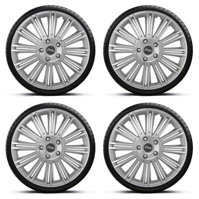 Radkappen 14 Zoll silber Disc Radzierblenden 4er Set passend für Suzuki Swift