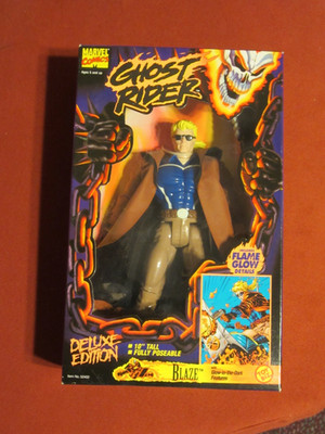1995 Toy Biz Marvel Deluxe Edition Blaze GID Features 10'' Figure