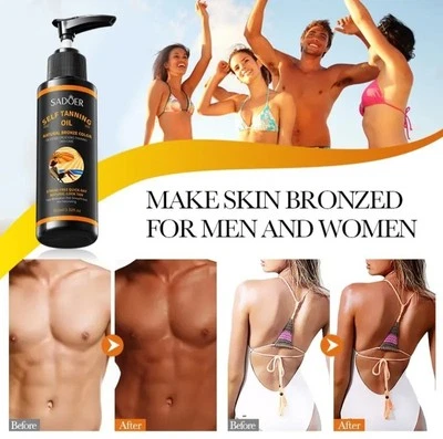 SADOER Self Tanning Oil - Natural Bronze Glow | Quick Dry, Streak-Free, 100ml