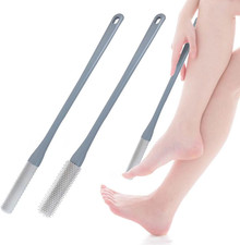2Pack Toe Cleaning Brush,15.7" Silicone Foot Scrubber in Shower with Long Han...