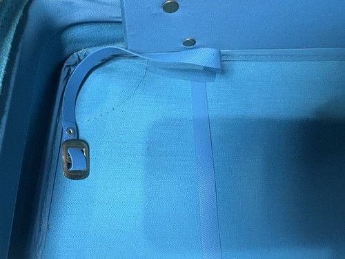 Vintage MCM Retro Mod Paisley Carry Suitcase travel case Blue/Green Japan- WOW! - Picture 16 of 20