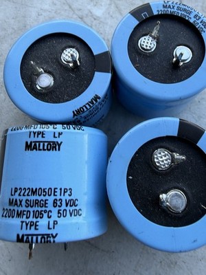 electrolytic capacitor aluminum 2200uf 50VDC(4pcs) MALLORY 