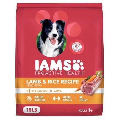 IAMS 15 lb Bag Proactive Health Minichunks Lamb & Rice Adult Dry Dog Food