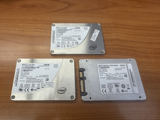 LOT 3 INTEL 160GB (1) 180GB (2) 2.5" SATA SSD Solid State Drive