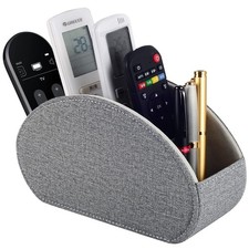 Tv Remote Holder Tray With 5 Compartmentspu Leather Remote Control Holder/caddy