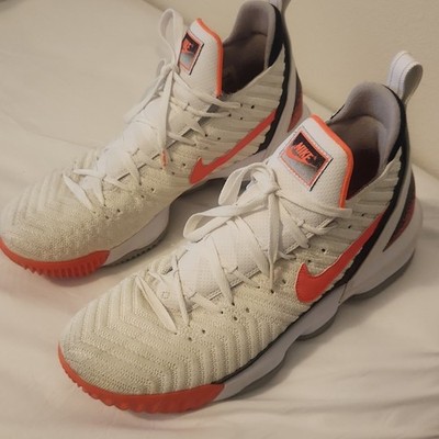 Nike Lebron 16 Air Tech Challenge White Hot Lava CI1521-100 Mens Size 14