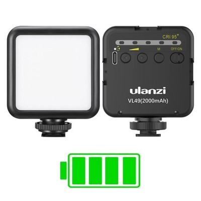 Camera Light ULANZI VL49 Video Licht mit 2000mAh Akku LED Videoleuchte 5500K