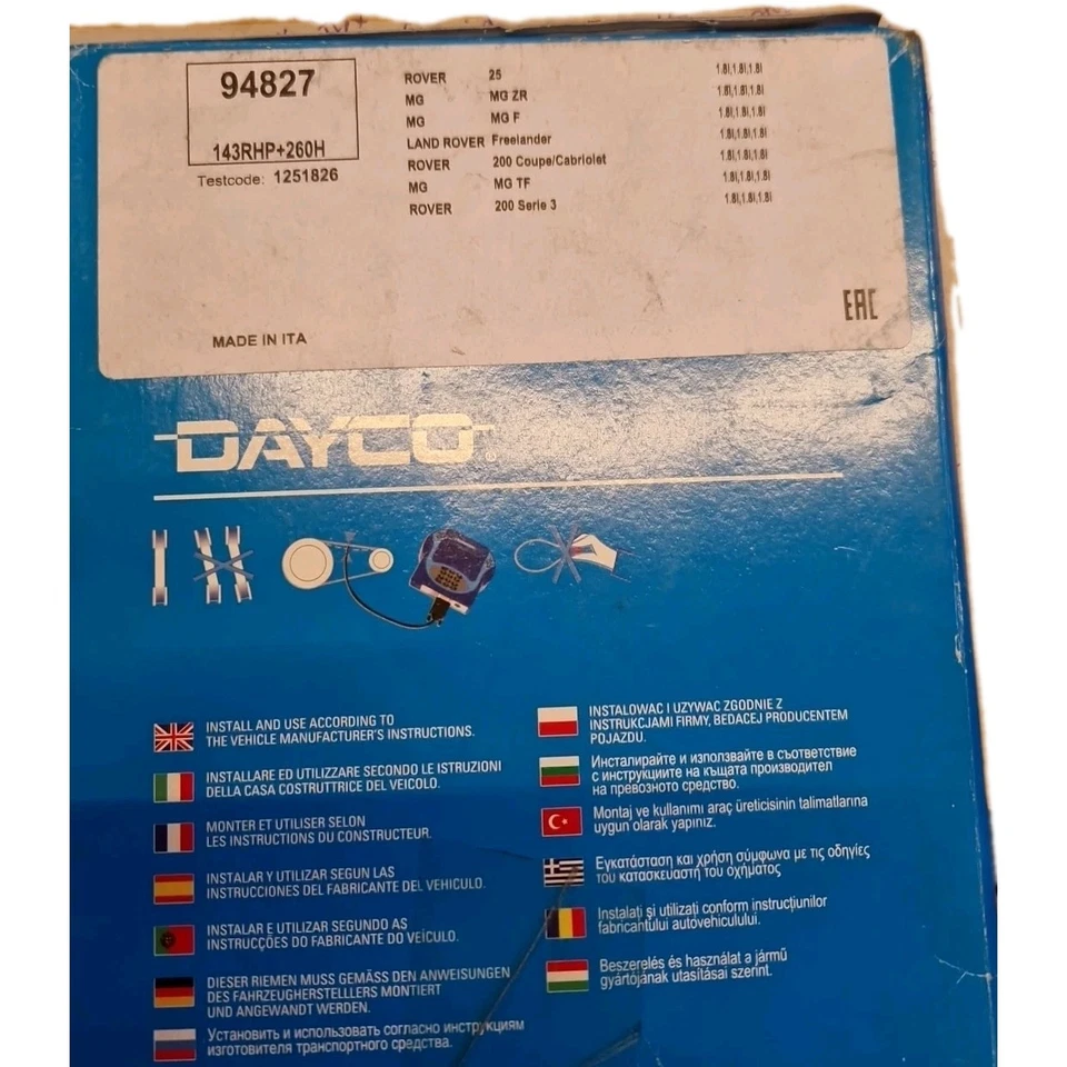 DAYCO 94827 CORREIA DENTADA PARA LAND ROVER FREELANDER, MG TF, ROVER 25, 200 CUPÊ - Imagem 2 de 4