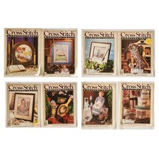 8 Vintage Cross Stitch Country Craft Magazines 1988 to 1991