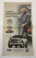 2004 full page newspaper ad ~ Ford Trucks TOBY KEITH